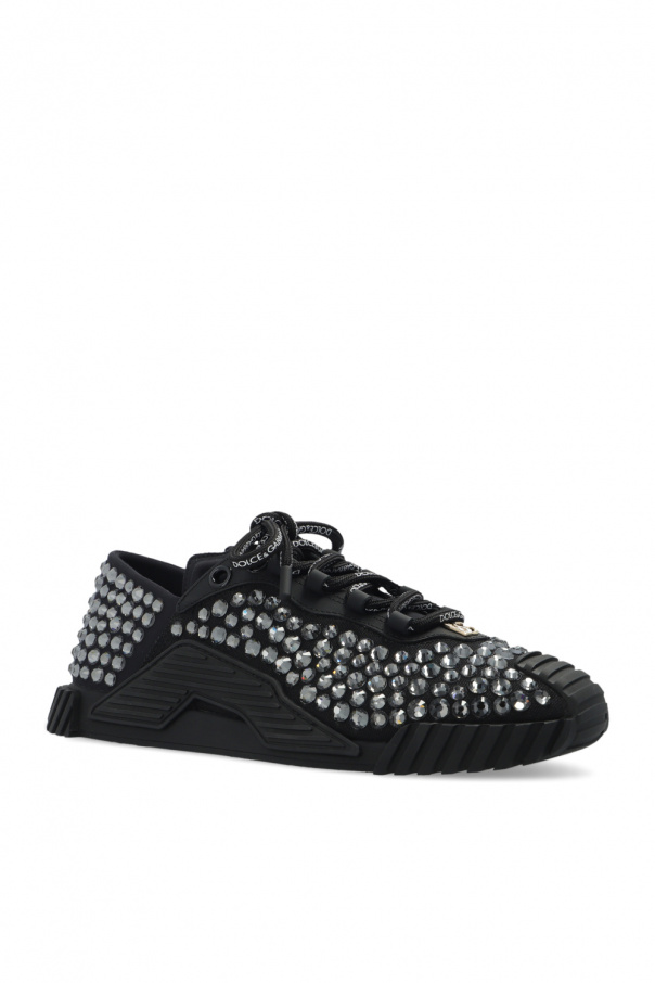 スニーカー DOLCE & GABBANA BLACK SNEAKERS Dolce & Gabbana Black Sacred Heart Low-Top Sneakers